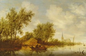 River Landscape with Church